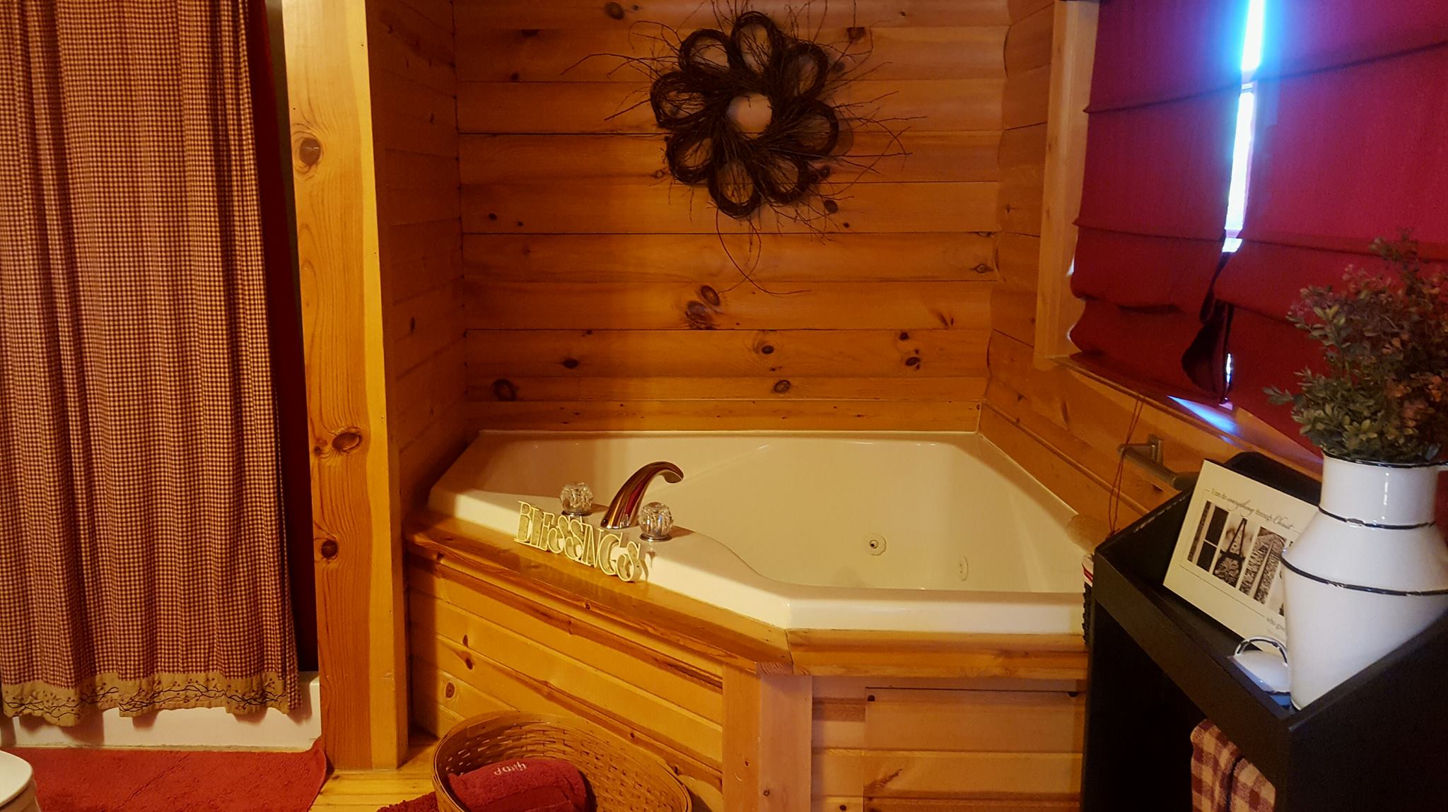 tub in a cabin